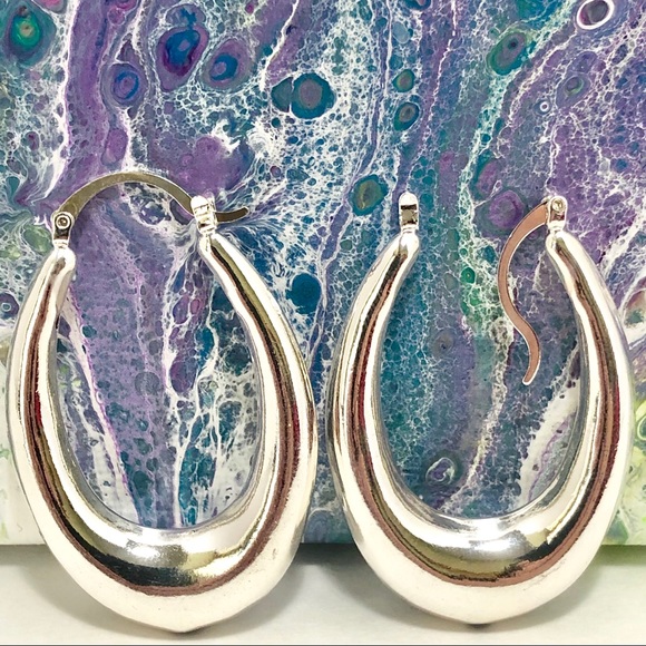Jewelry - 3 for $20 Hoops Silver Toned Fashion Stud Earrings